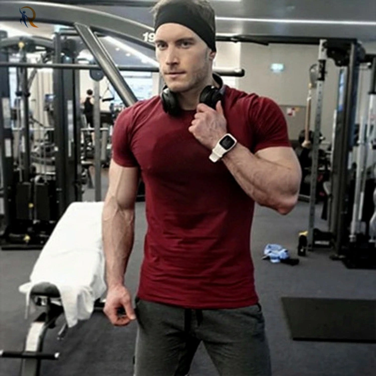 Running Sport Short Sleeved T Shirt Men Fashion Fitness Training Breathable Gym Shirt