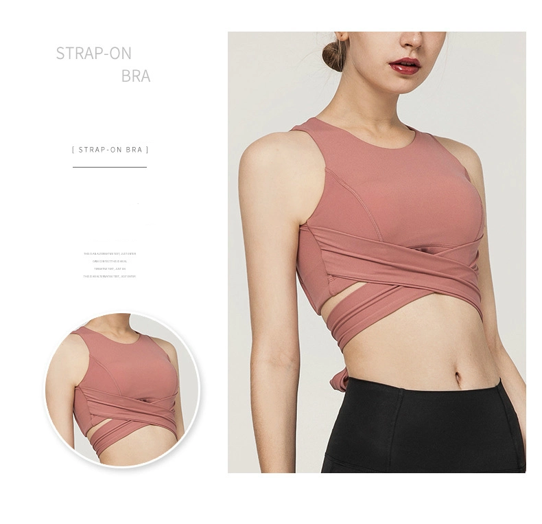 Elegant Macro Color Strap-on Bra+Pants Dance Fitness Gym Yoga Clothing