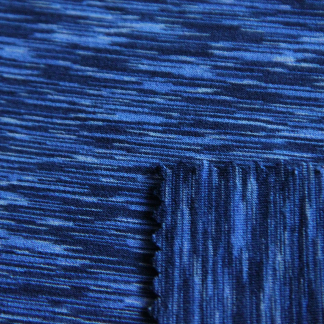 180GSM Yarn Dyed Jersey Fabric with Polyester Elastic Weft Knitted for Sportswear/Leggings/Yoga Wear/T-Shirt/Fitness