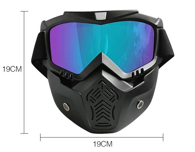 Motorcycle Goggles with Mask for Masque Motocross Men Women Outdoor Riding Windproof off Road Helmets Mask Goggles