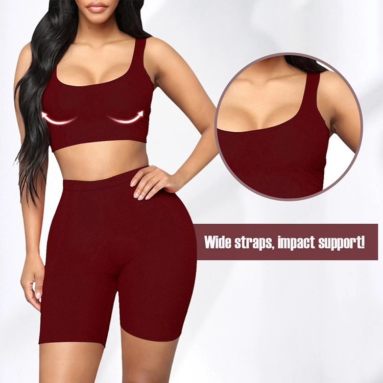 Aibort Workout Outfit for Women Two Piece Long Sleeve Seamless Yoga Gym Set (YG-202106)