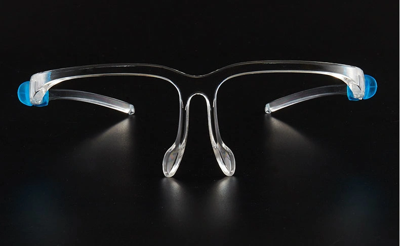 Anti-Fog Transparent Plastic Protective Glasses Frame Type Face Shield