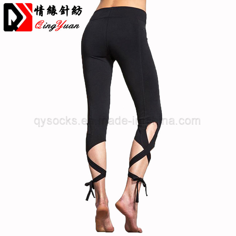 Outdoor Women Tight Pants Sports Leggings Fitness Cross Dance Ballet Bandage Cropped Pants