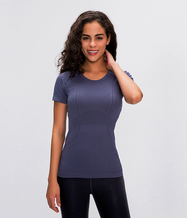 Custom Plain Gym T Shirt Women Athletic Yoga Tops Dry Fit Sports Tshirts Running T-Shirt