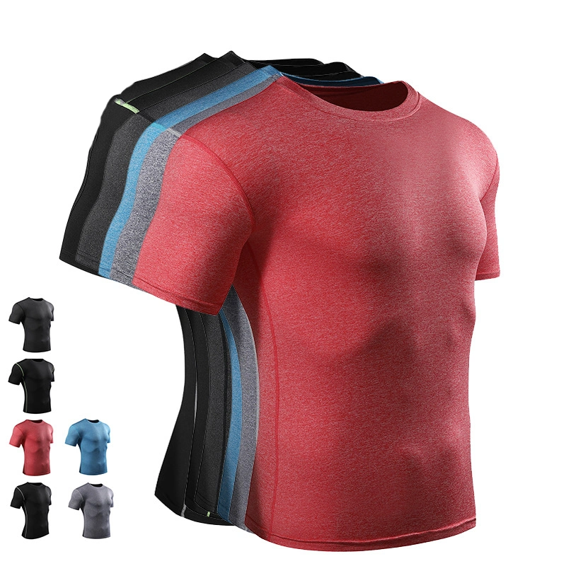 Mens 100% Polyester Slim Dry Fit Short Sleeve Gym T Shirt Private Label T Shirt Manufacturer