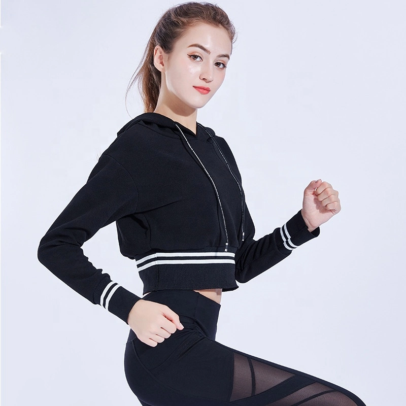 Spring New Women Sports Hoodie Tshirt Loose Casual Running Long Sleeves Top Yoga Fitness Clothing