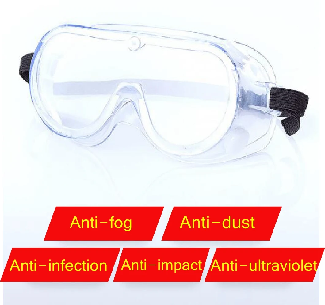 China Industrial Lab Anti Splash Saliva Virus Fog Medical Enclosed Safety Goggles, Protective Eye Safety Glasses Goggle Clear
