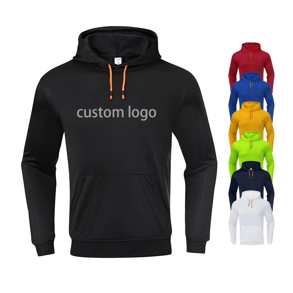 Wholesale Custom Sublimated Performance Long Sleeve Unisex Gym Wear Polyester Men Sport Hoodie with Pocket