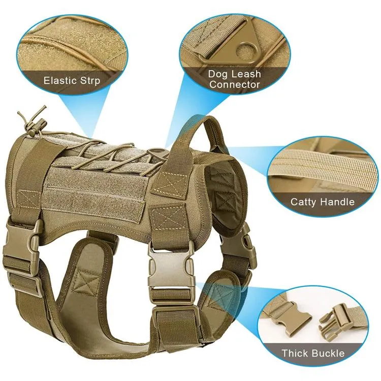 Tactical Military Dog Vest Harness for Dog Training