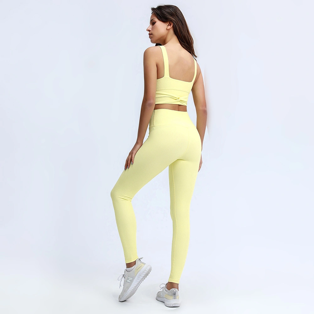 European and American New Style Tie-Dye Yoga Clothes Nude Long-Sleeved Sports Trousers Yoga Set
