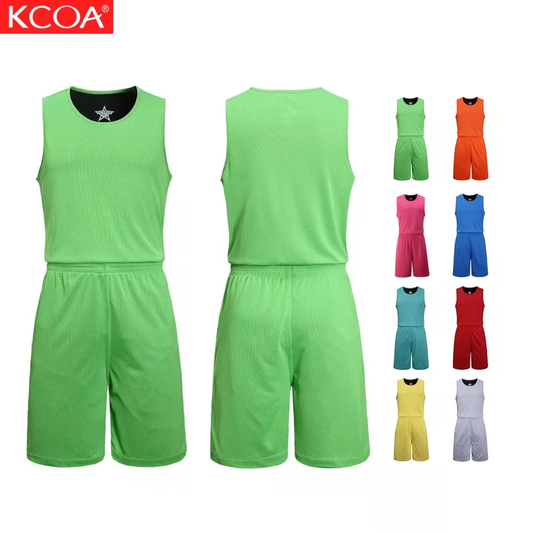 2021 Kcoa Wholesale High Quality Reversible Breathable Man Basketball Wear