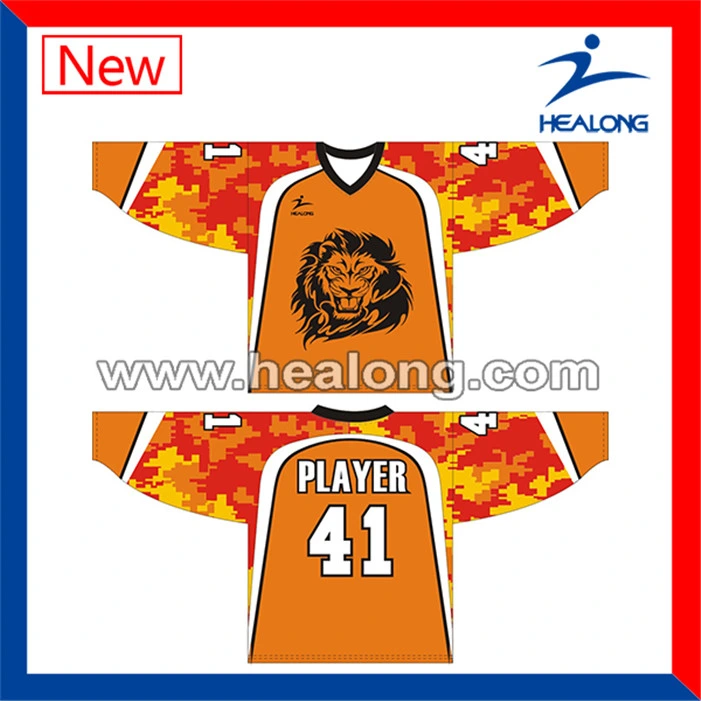 Healong China Manufacturer Apparel Gear Digital Printing Teens Ice Hockey Uniforms