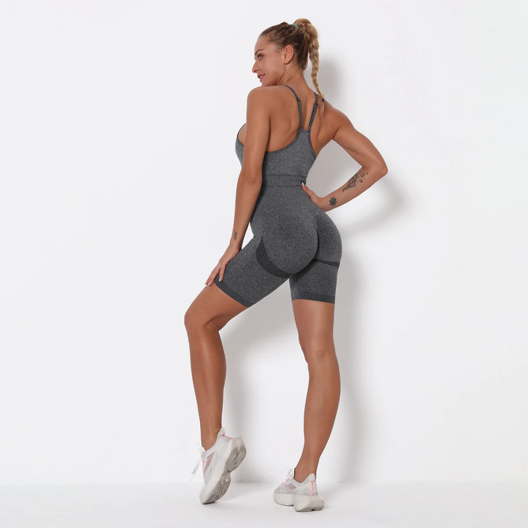 Summer Short Sport Bra and Yoga Pant Leggings Set Yoga Short Wear Set Women Suit Activewear