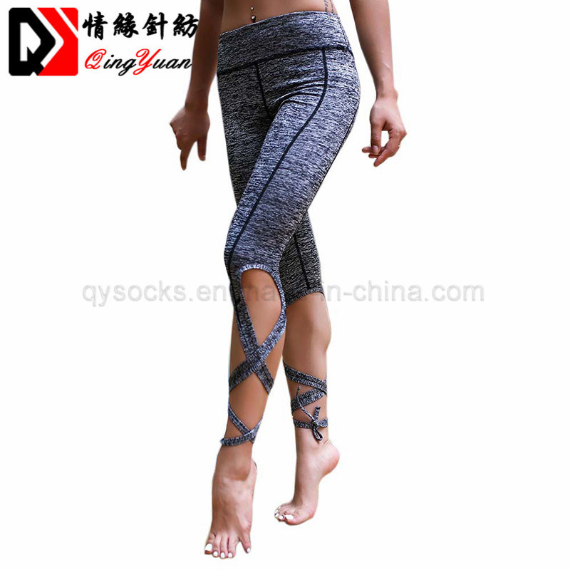 Outdoor Women Tight Pants Sports Leggings Fitness Cross Dance Ballet Bandage Cropped Pants
