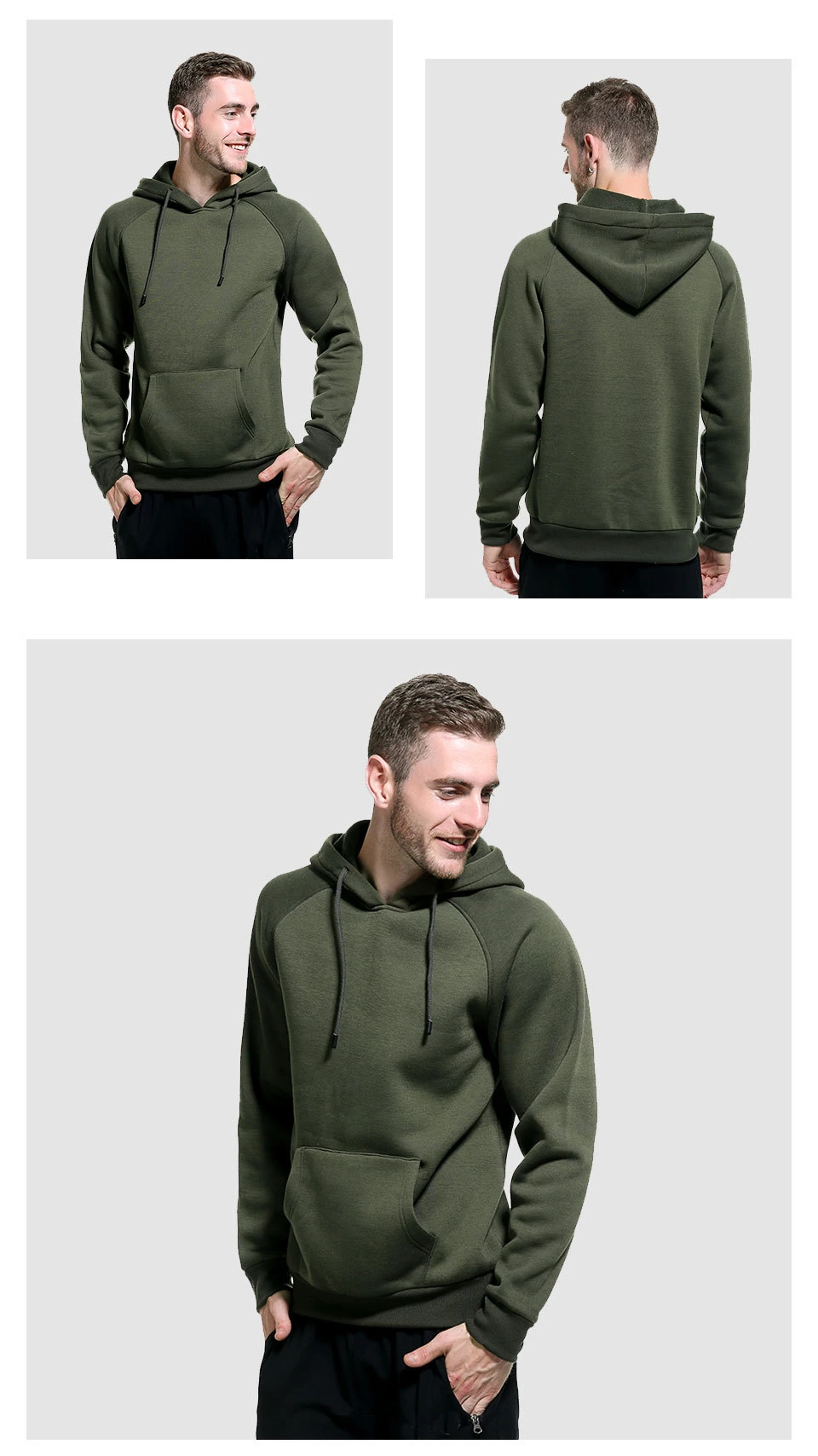 High Quality 100% Cotton Thick Pullover Sweatshirt Printing and Embroidery OEM Custom Blank Hoodies Men