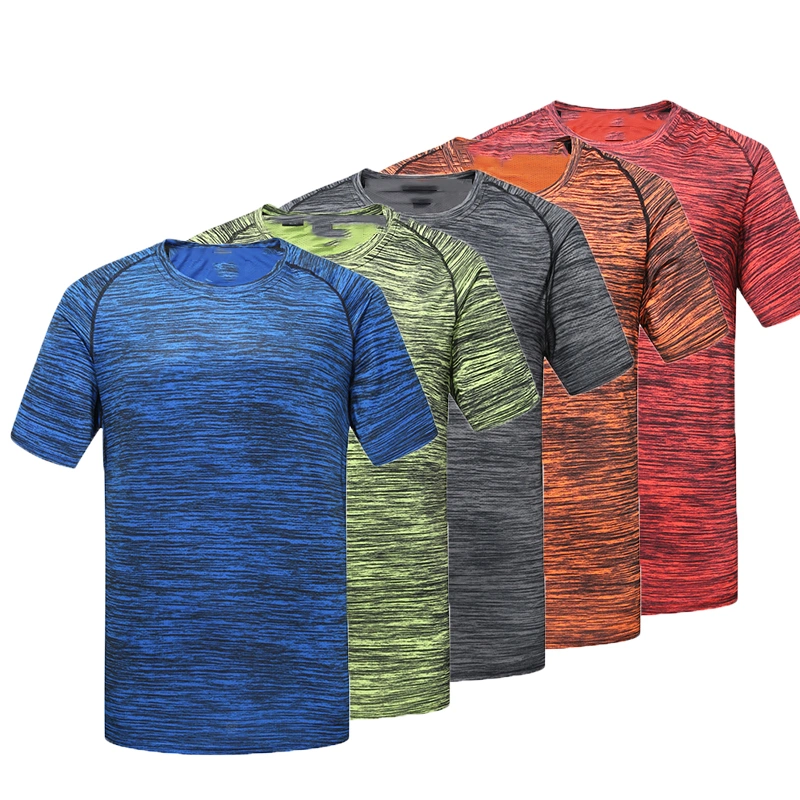 Short Sleeve Stripe Running T Shirt Top Quick Dry Tops Fitness Gym Men Sportswear