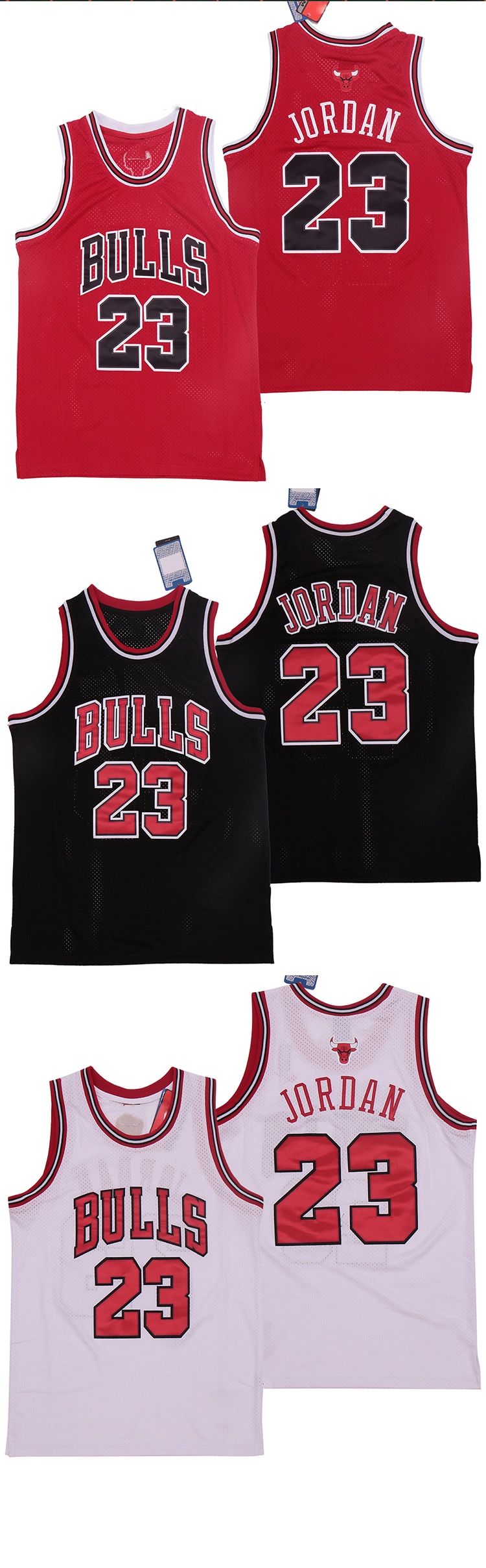 Men's Chicago Bulls #23 Embroidery Basketball Jerseys Custom Basketball Jersey Pattern Design Wholesale Custom Basketball Jerseys Uniforms