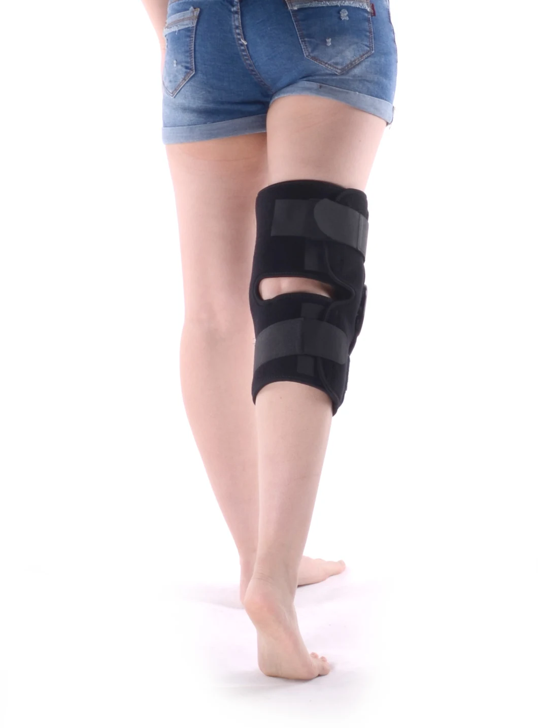 Black Color Adjustable Neoprene ROM Knee Brace