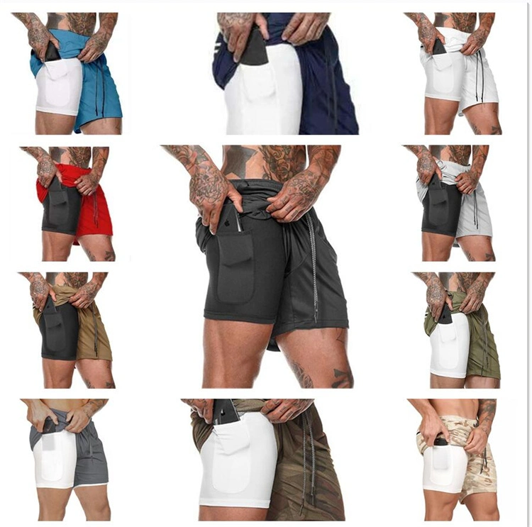 Mens Fitness Workout Short Sports Running Shorts Wholesale Gym Wear Cross Fit Shorts with Inner Compression Shorts for Men