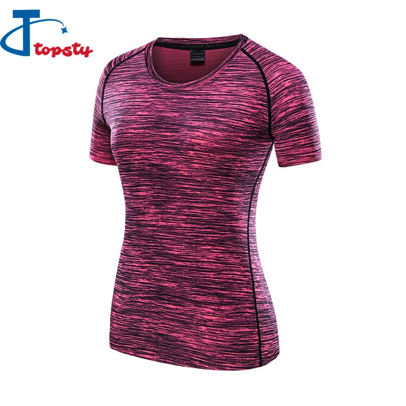 Custom Men and Lady Short Sleeve Summer Dri Fit Polyester Gym Tops