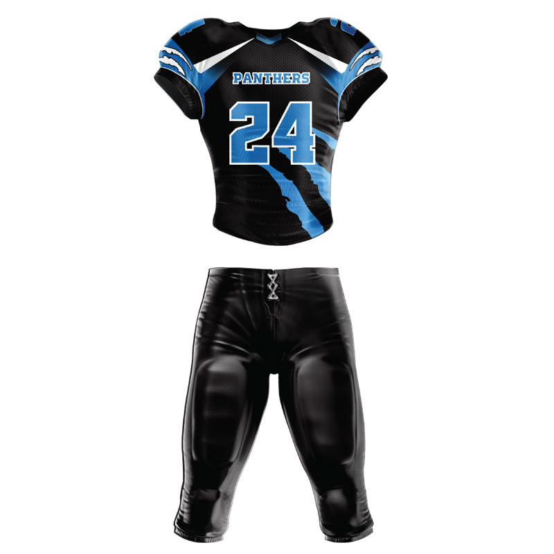 Custom Black American Football Sports Team Uniform Wholesale