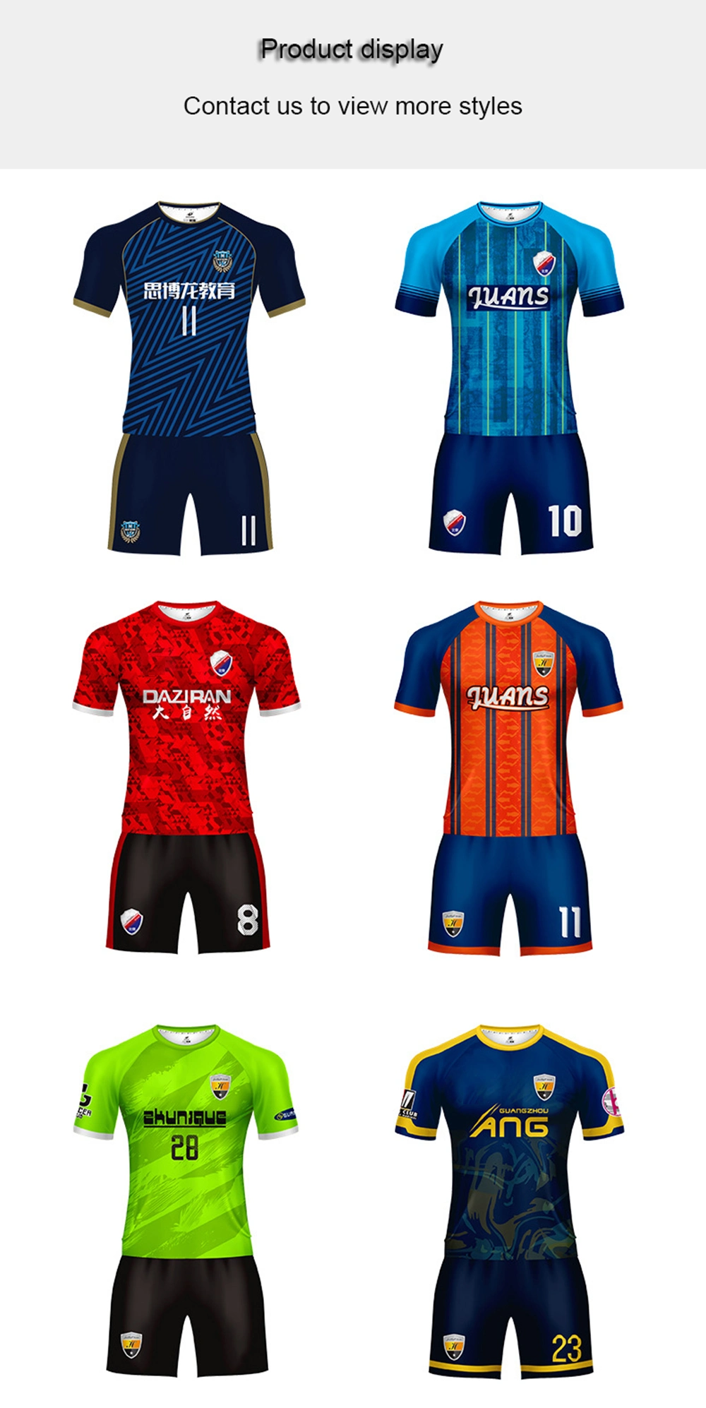 Customized Cheap Soccer Jersey Uniform Set Confortable Design Football Soccer Jersey