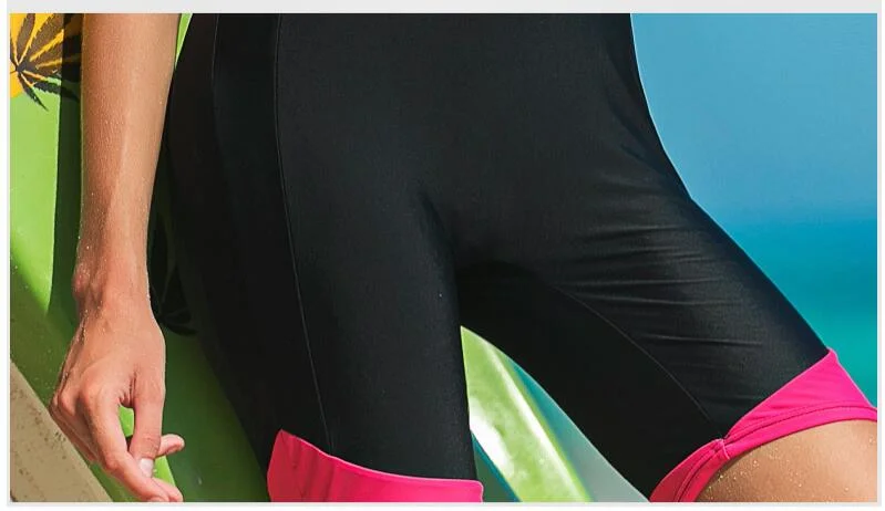 Pink Nylon Lycra Running Wear Swimming Suits for Women Sportswear Lycra Diving Suit