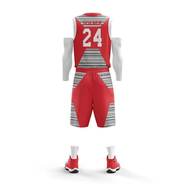Summer New Men's Breathable Basketball Uniform Reversible Basketball Sublimation Uniform