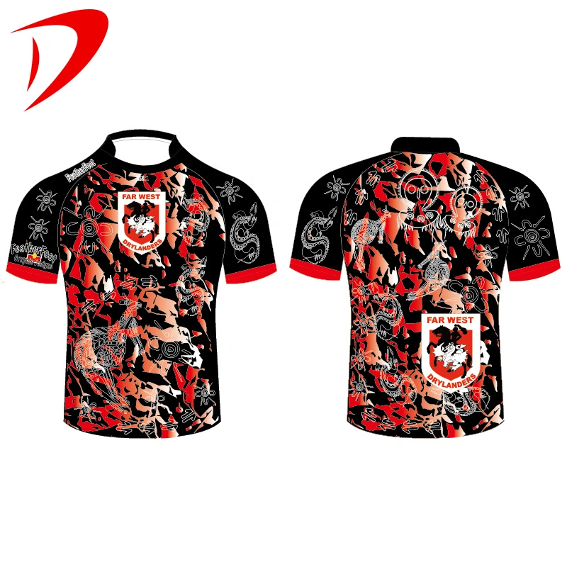 Custom Sublimated OEM Woman Custom Sports League Rugby Jersey Striped Oversize Men Shorts Shirts Rugby Jersey
