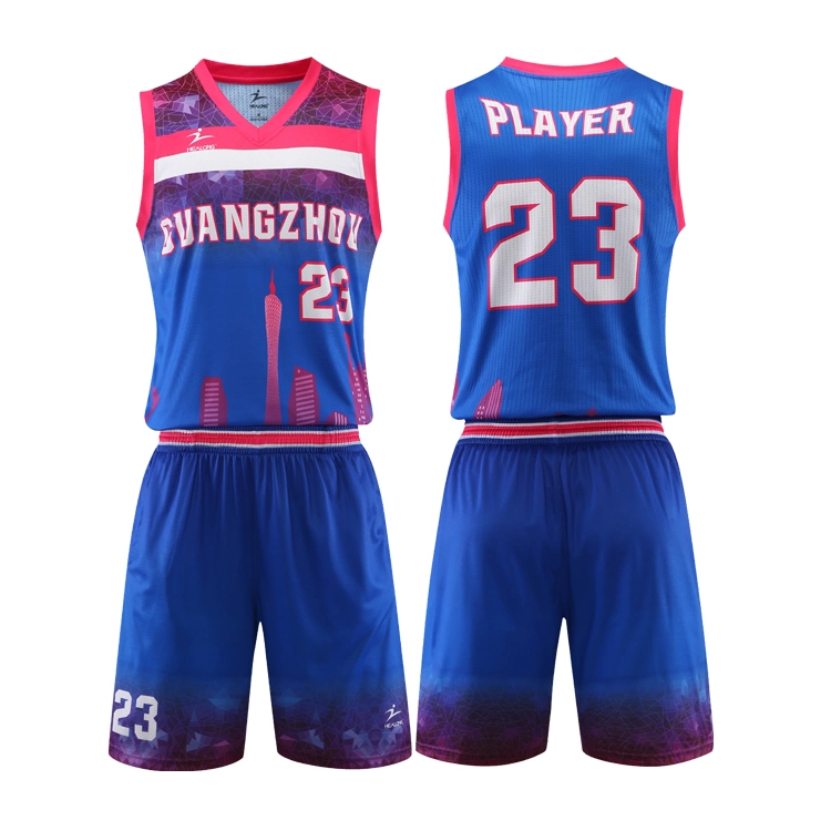 Custom Sublimated Blue Basketball Wear Jersey Latest Basketball Jersey Design