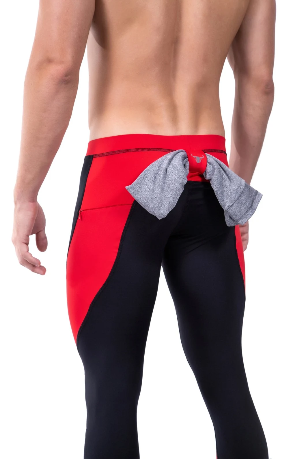 Custom Men's Running Tights Cool Dry Pants Baselayer Tights Leggings with Zipper Pockets
