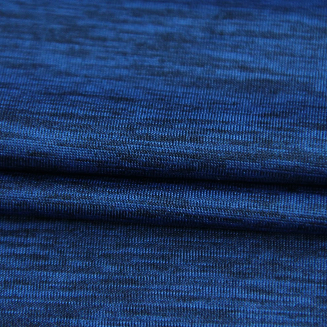 Melange Fabric with Polyester/Spandex Weft Knitted Double Dyeing for Sportswear/Leggings/Yoga Wear/T-Shirt/Fitness