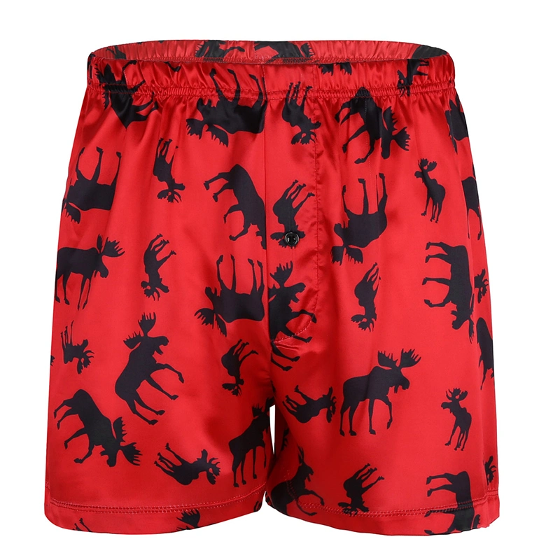 Mens Christmas Halloween Animal Elk All Over Print Boxer Shorts Sports Shorts