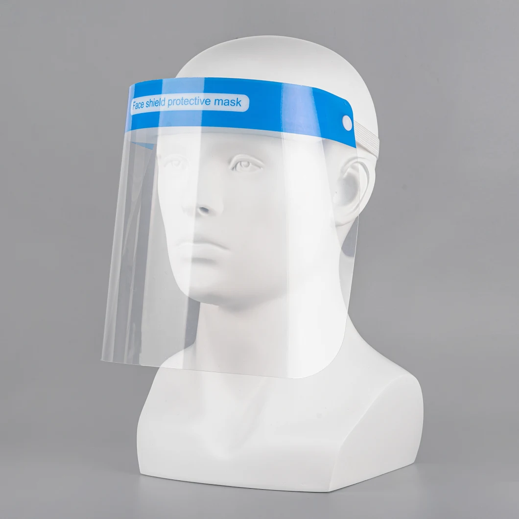 Face Shield Reusable Transparent Anti-Fog Visor Full Face Safety Face Shields Protective Clear Film Elastic Band Comfort Foam Sponge