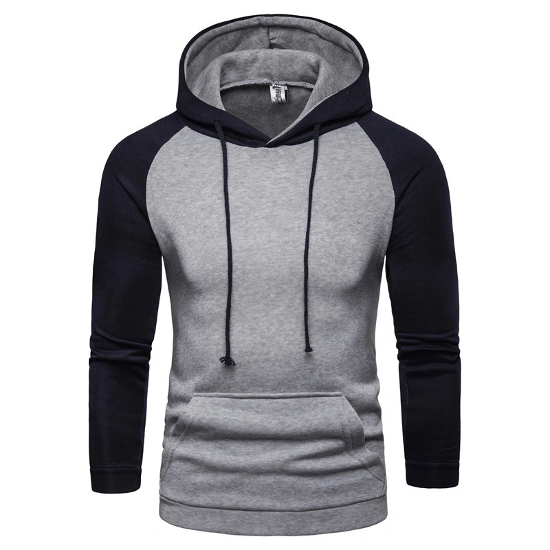 Facoty Wholesale Hoodies Men's Contrast Jacket Pullover Sweater for Men