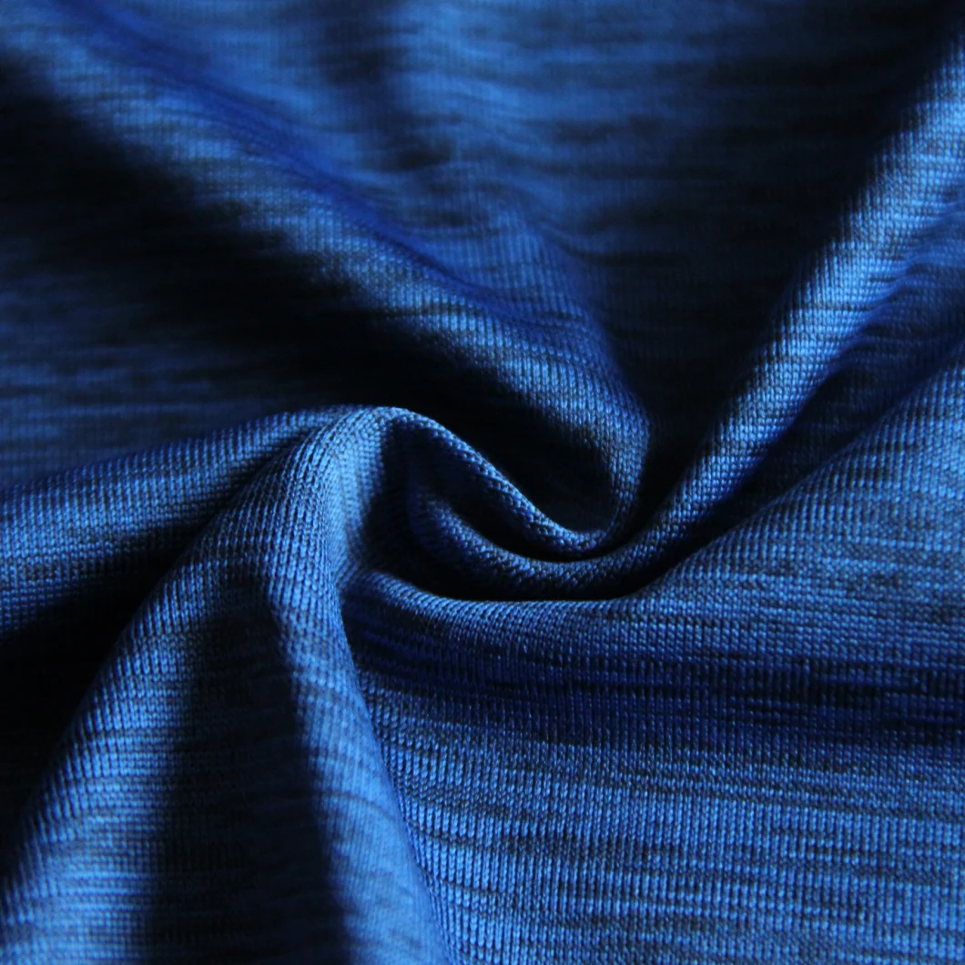 Melange Fabric with Polyester/Spandex Weft Knitted Double Dyeing for Sportswear/Leggings/Yoga Wear/T-Shirt/Fitness