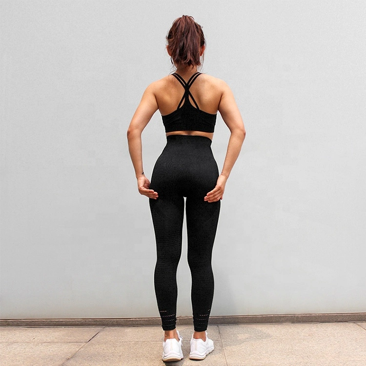 Ready to Ship Seamless Yoga Set Sports Suit Women 2 Piece Outfit
