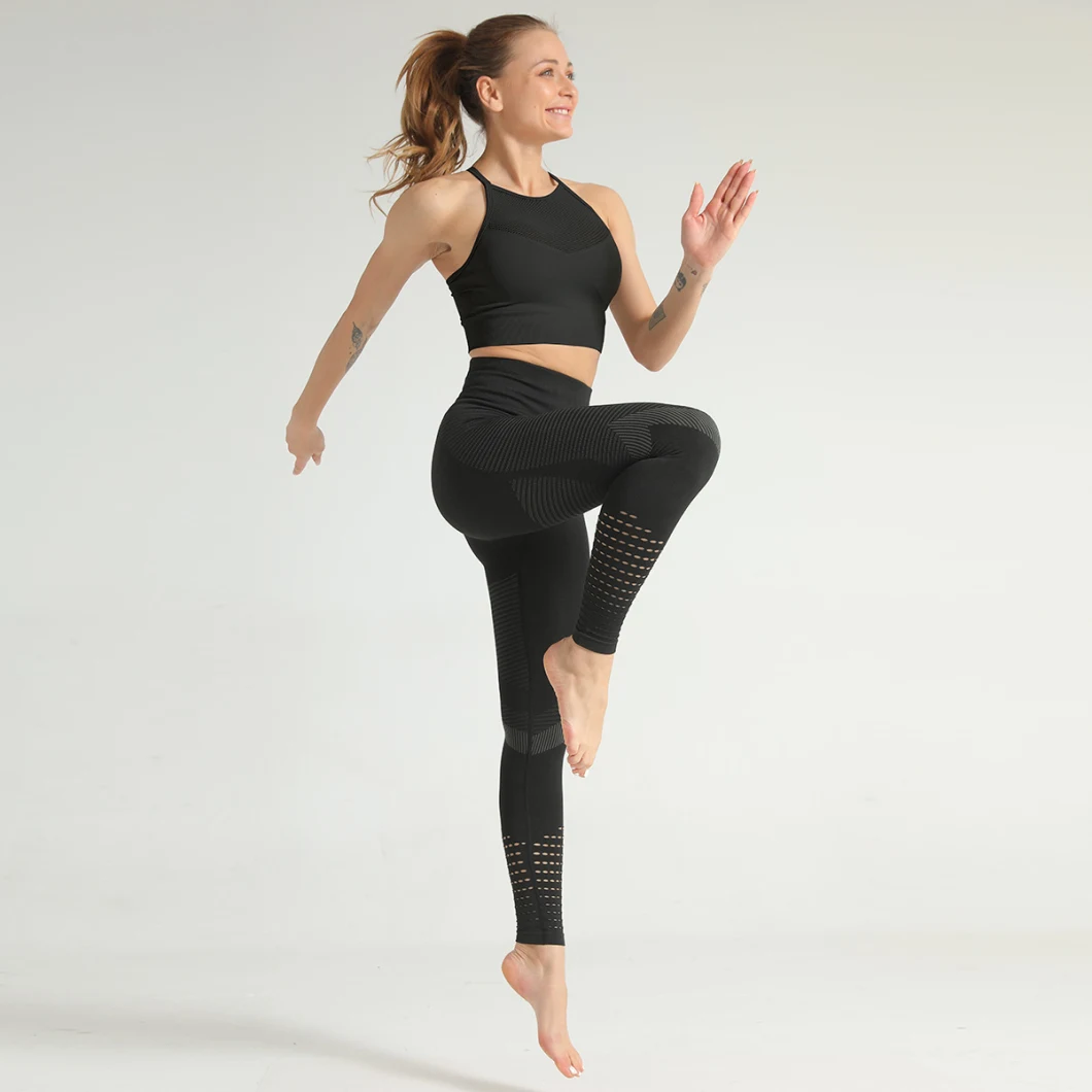 Body Shape 2 Piece Outfits Leggings+Sports Bra Yoga Set Long Pants Tracksuits
