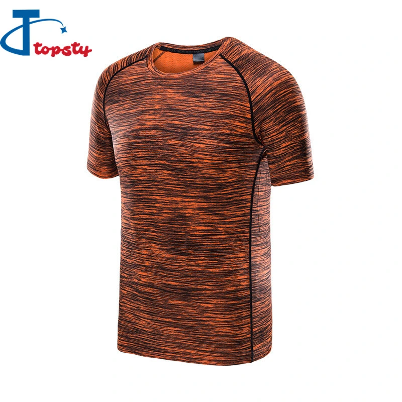 Custom Men and Lady Short Sleeve Summer Dri Fit Polyester Gym Tops