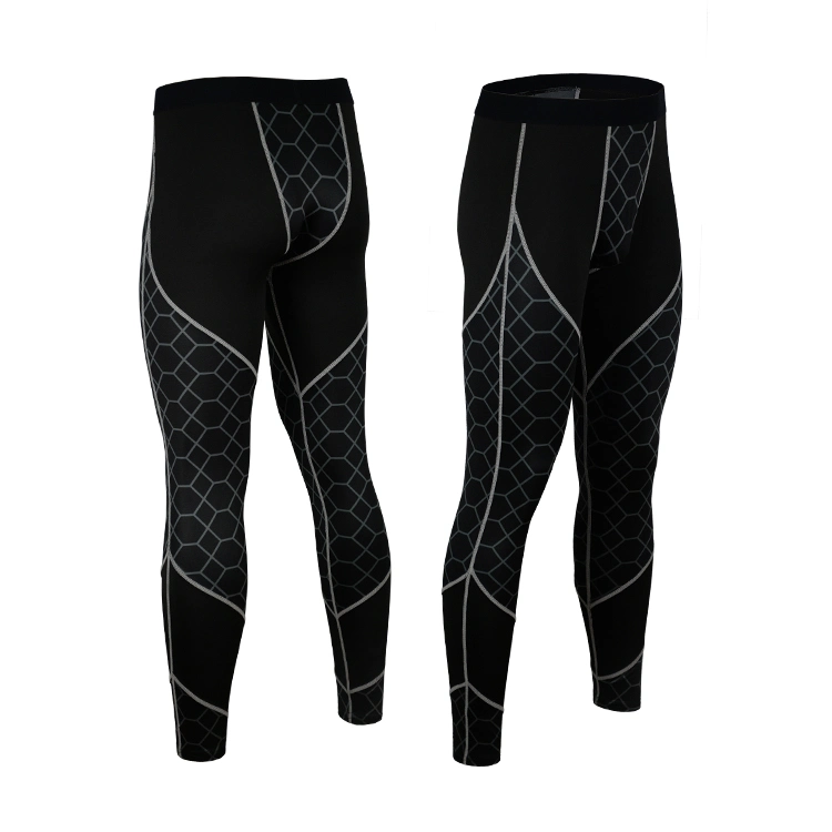 2021 OEM Design Fitness Pants Adults Breathable Gym Wear Mens Long Compression Pants