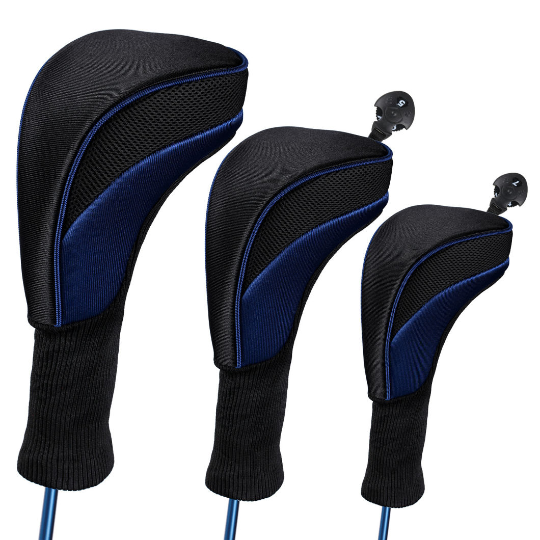 OEM Wholesale Nylon Golf Headcover 3 in 1 Golf Club Head Cover Set for Sale