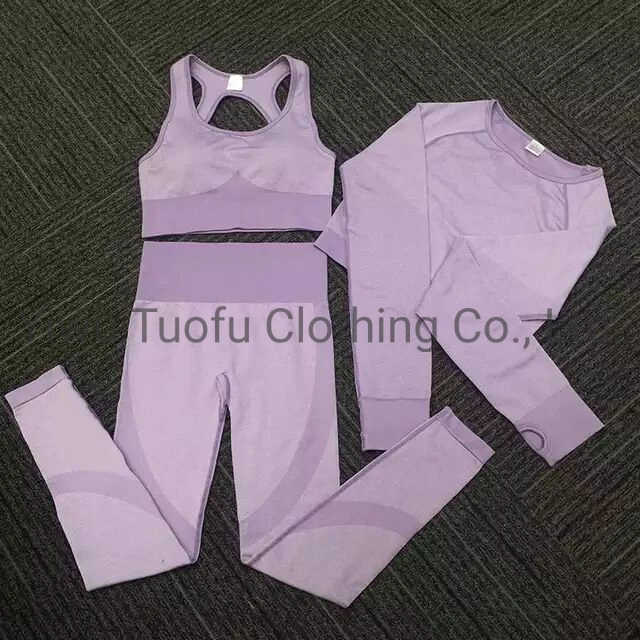 Sportswear 3 Pieces Suit Seamless Fitness Wear Gym Clothes Yoga Wear Outfits Running Clothes