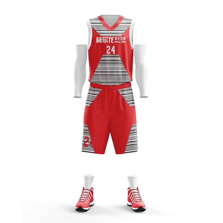 Summer New Men's Breathable Basketball Uniform Reversible Basketball Sublimation Uniform