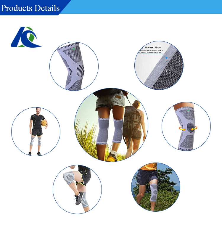 Knitted Orthopedic Knee Sleeve Elastic Volleyball Knee Brace Support