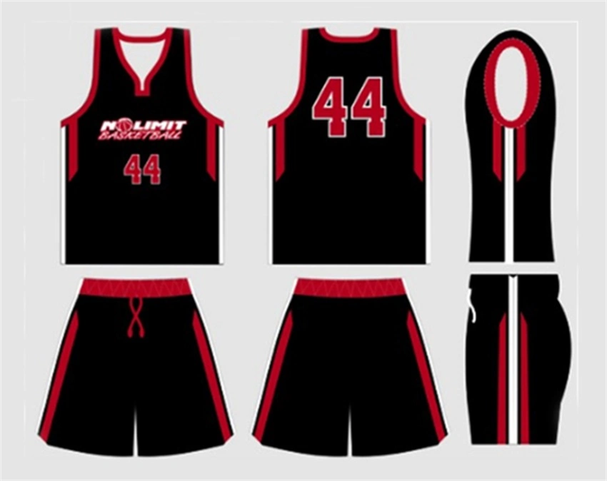 Basketball Clothing Best Design Color Black European Basketball Uniforms