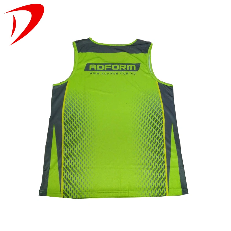 Factory Price Printing Sports Running Wear Team Training Wear Sublimation Men Sports Gym Singlets Custom Sublimated Running Vest Running Top Signlets
