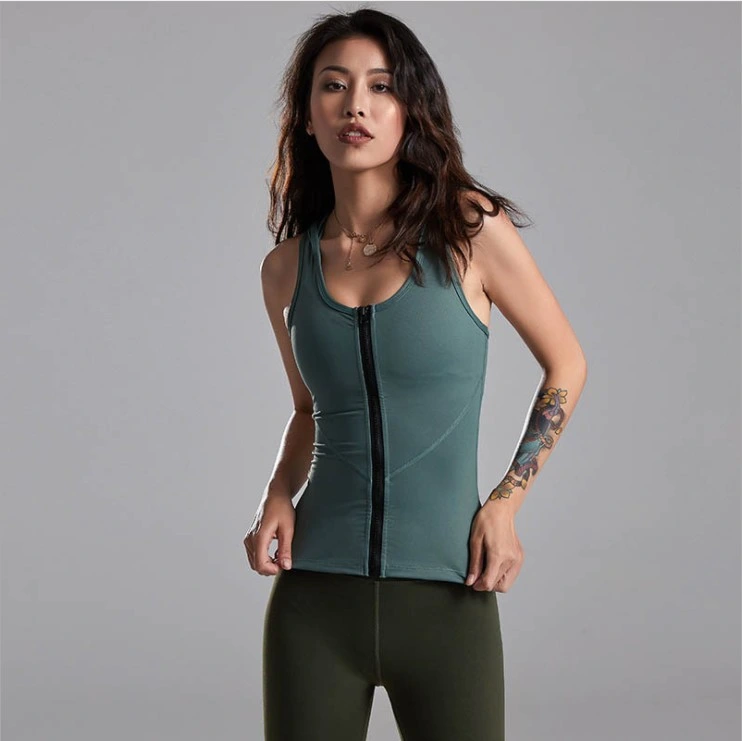 Women's Hooded Sleeveless Yoga Clothes Workout Sports Vest