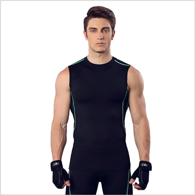 Custom Fitness Clothing Men Elastic Sleeveless Sports Compression Vest