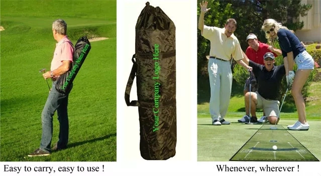 Amazon Hot Sells Premium Quality Custom Printed Golf Matt Golf Training Aid Golf Putter Mat for Indoor