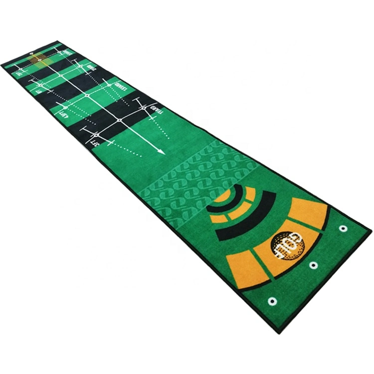 Amazon Hot Sells Premium Quality Custom Printed Golf Matt Golf Training Aid Golf Putter Mat for Indoor